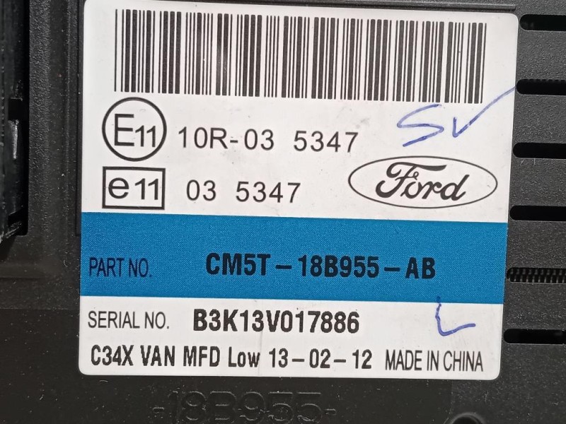 Display Multimediale CM5T-18B955-AB Ford Ranger IV 2012