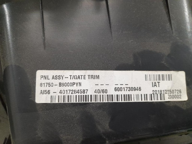 Pannello Rivestimento Portello INF POST 81750B9000PYN Hyundai I10 II 2016