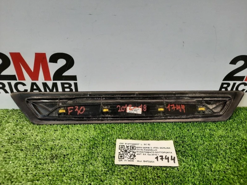 Pannello Rivestimento Sottoporta ANT DX 51477266637 Bmw Serie 3 F30 Berlina 2015