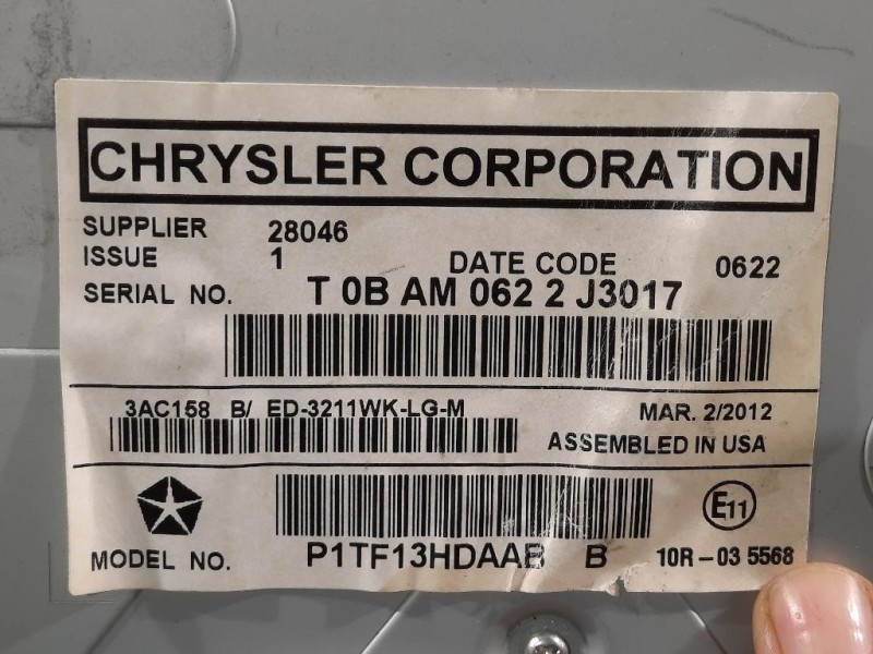 Display Multimediale Jeep Grand Cherokee IV 2011