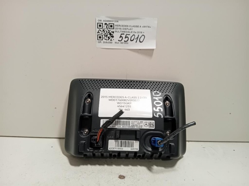 Display Multimediale A2469001206 Mercedes Classe A W176 2015
