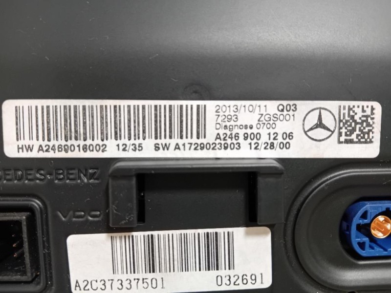Display Multimediale A2469001206 Mercedes Classe B W246 2012