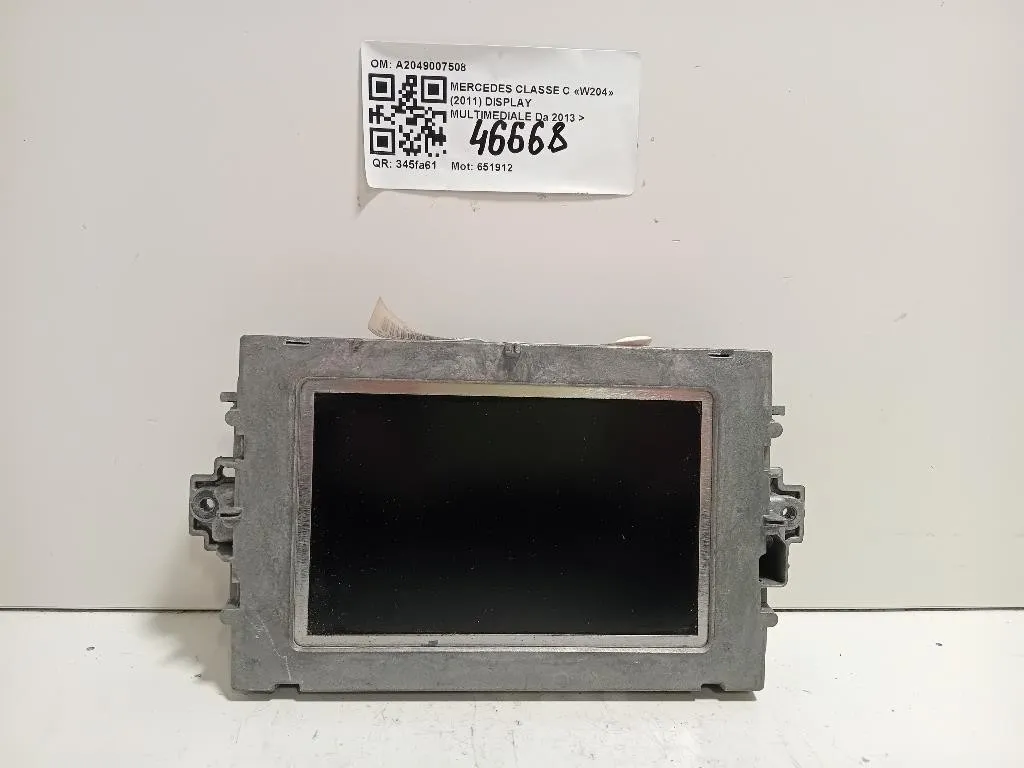 Display Multimediale A2049007508 Mercedes Classe C W204 2011