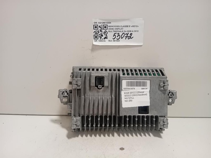 Display Multimediale A2129010804 Mercedes Classe E W212 2009