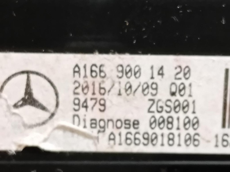 Display Multimediale A 166 900 14 20 Mercedes Classe GLE W166 2015