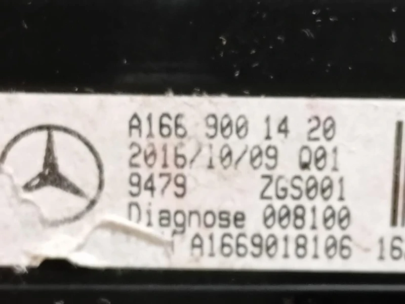 Display Multimediale A 166 900 14 20 Mercedes Classe GLE W166 2015