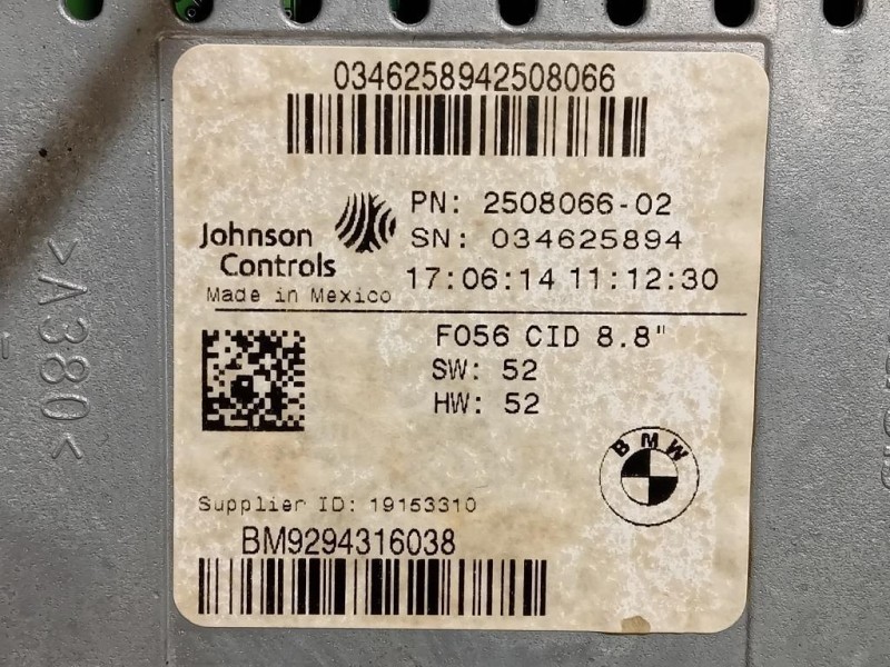 Display Multimediale 2508066-02 Mini MINI Cooper F55 2014