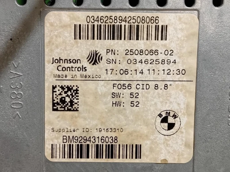 Display Multimediale 2508066-02 Mini MINI Cooper F55 2014