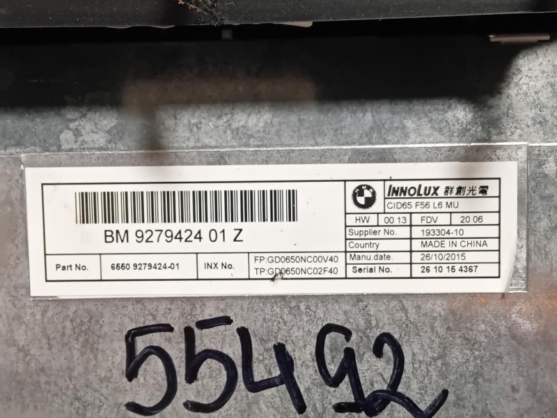 Display Multimediale 927942401 Mini MINI Cooper F56 2014