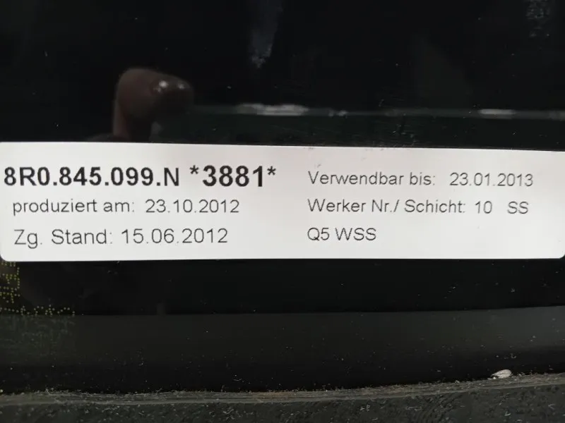 Parabrezza VETRO DAVANT ANT 8R0845099NNVB Audi Q5 8RB 2012