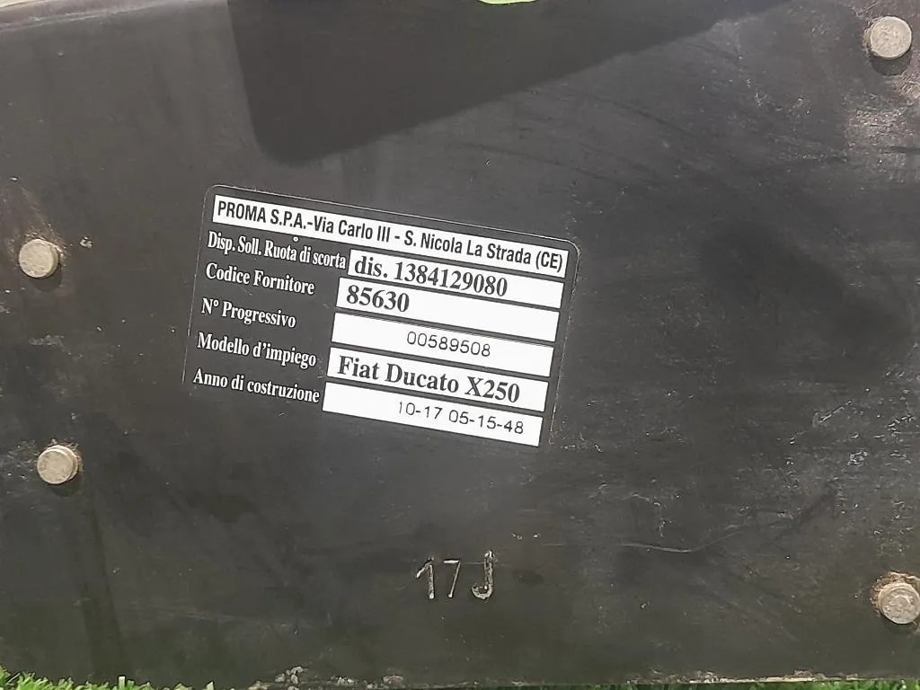 Supporto Ruota DI Scorta POST 1384129080 Citroen Jumper III 2014