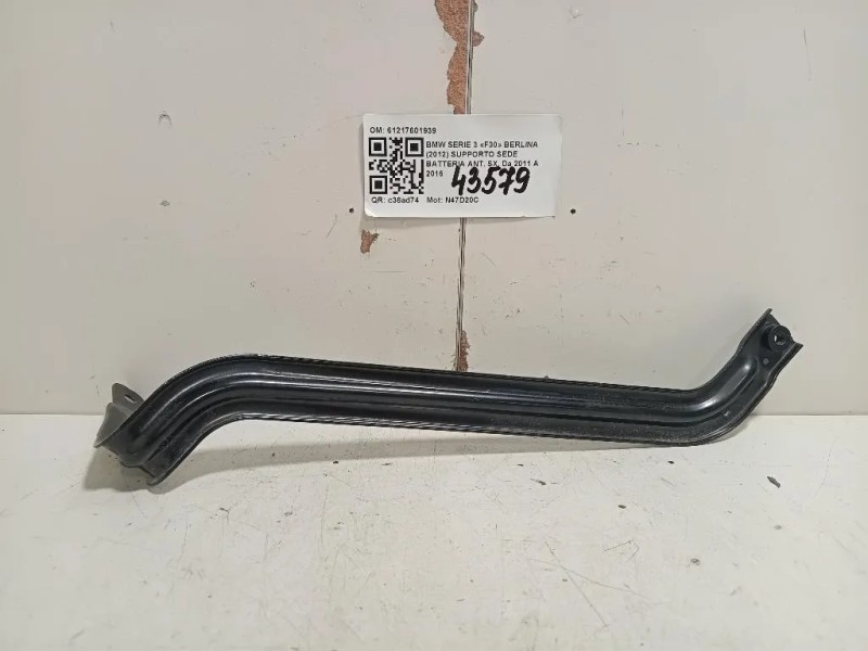 Supporto SEDE Batteria ANT SX 61217601939 Bmw Serie 3 F30 Berlina 2012