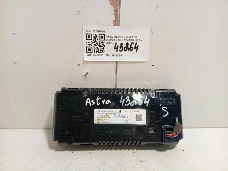 Display Multimediale 22858076 Opel Astra J 2012