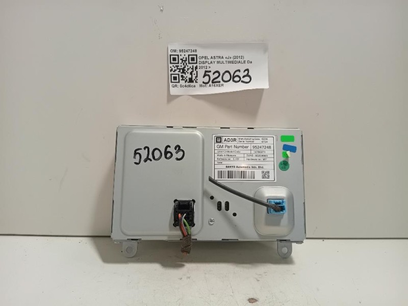 Display Multimediale 95247248 Opel Astra J 2012