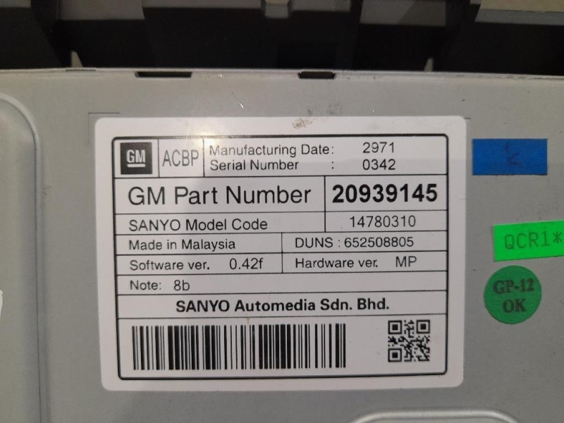 Display Multimediale 20939145 Opel Astra J SW 2010