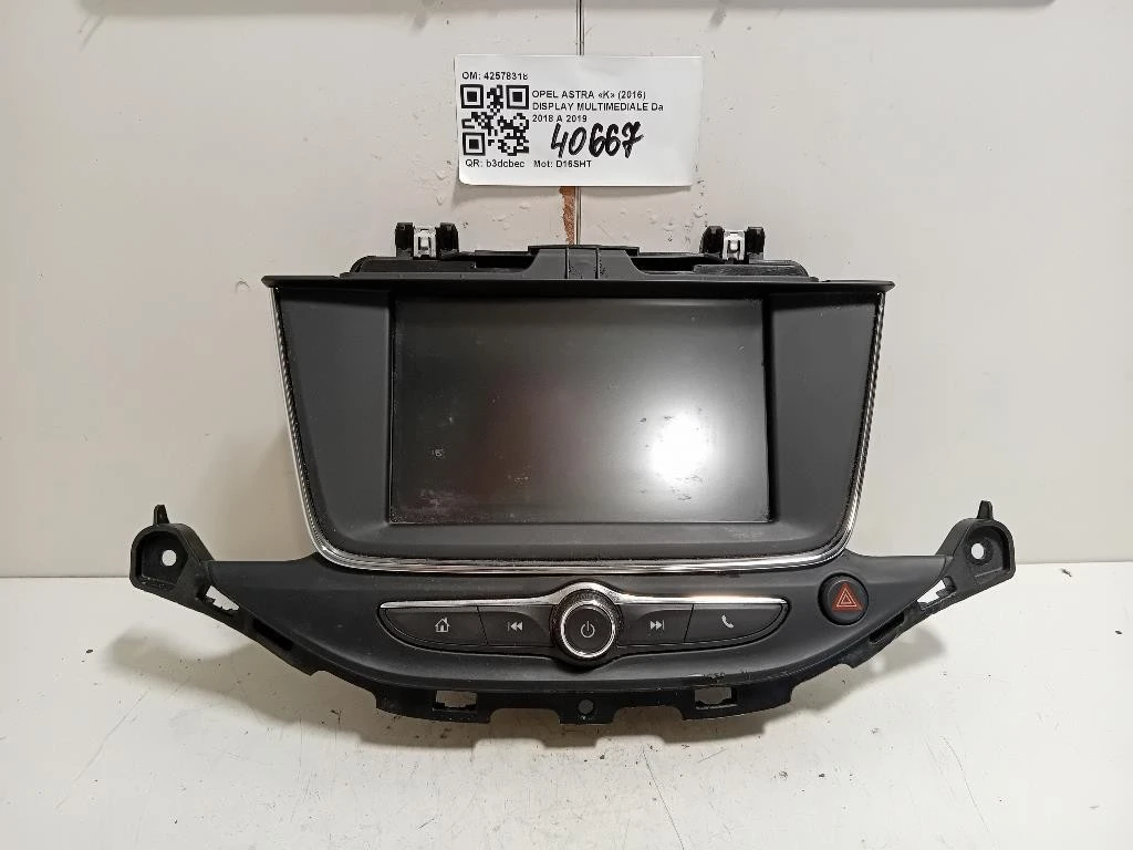 Display Multimediale 42578318 Opel Astra K 2016