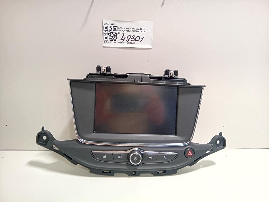 Display Multimediale 42342511 Opel Astra K SW 2016
