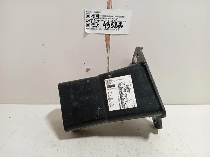 Supporto Spoiler Paraurti ANT SX 9808868080 SX Citroen Jumpy IV 2016
