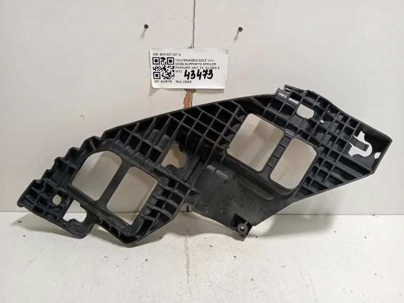 Supporto Spoiler Paraurti ANT SX 5K0 807 227 A STAFFA FARO Volkswagen GOLF VI 2009