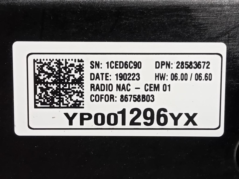 Display Multimediale 28583672 Opel Crossland X 2017