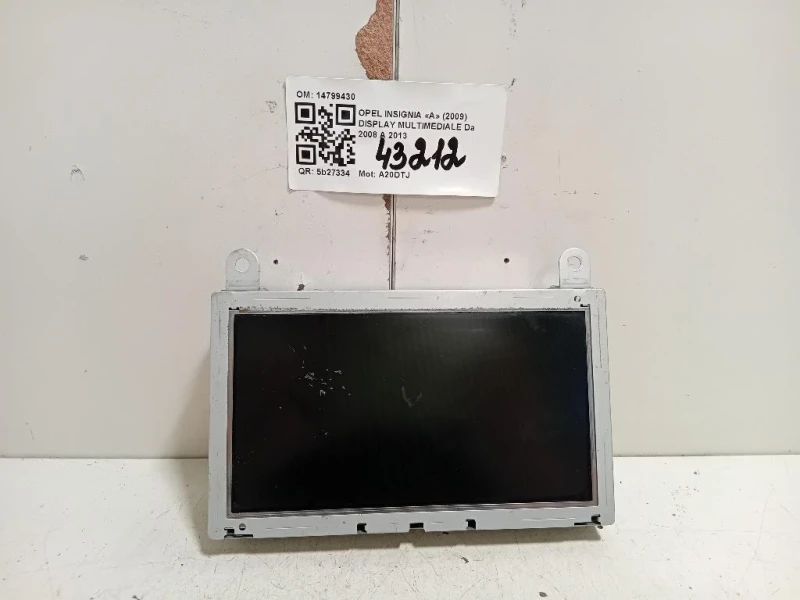 Display Multimediale 14799430 Opel Insignia A 2009