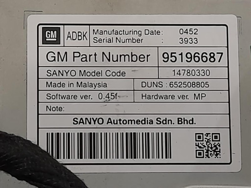 Display Multimediale 95196687 Opel Insignia A 2009