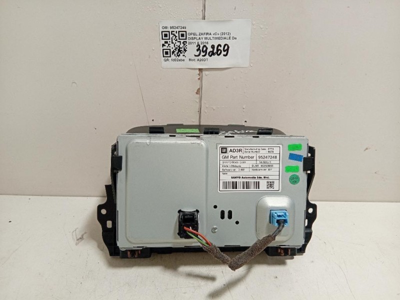 Display Multimediale 95247248 Opel Zafira C 2012
