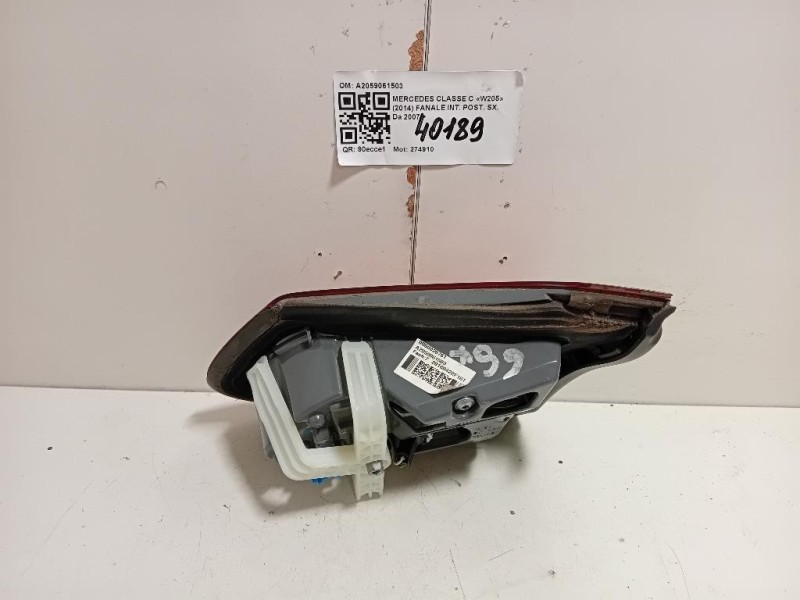 Fanale INT POST SX A2059061503 Mercedes Classe C W205 2014