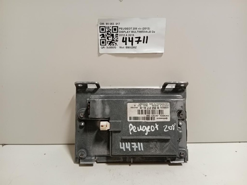 Display Multimediale 98 053 017 Peugeot 208 I 2012