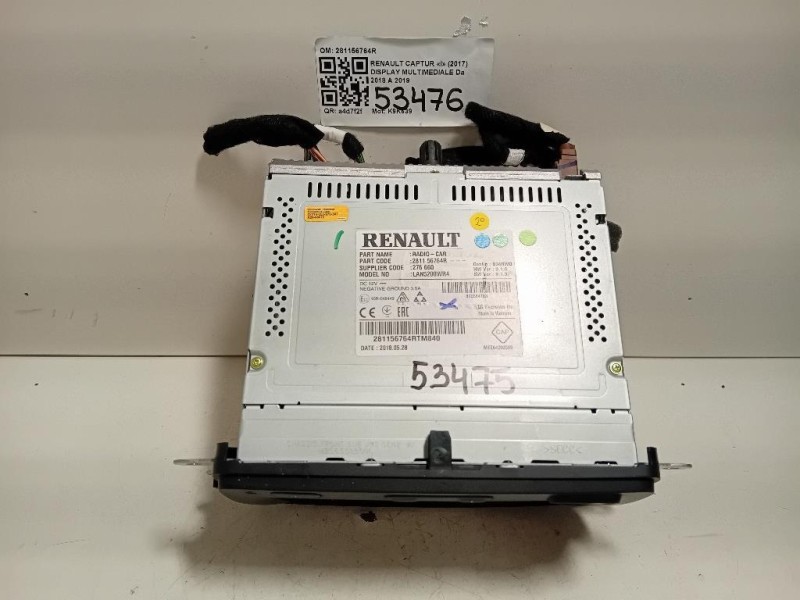 Display Multimediale 281156764R Renault Captur I 2017