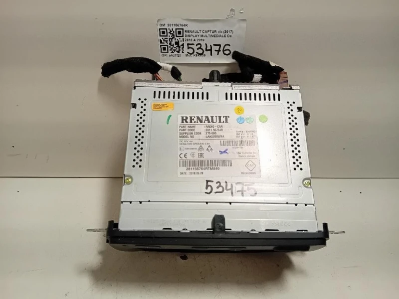 Display Multimediale 281156764R Renault Captur I 2017