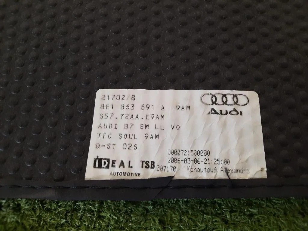 Tappetini Moquette 8E1863691A MOQUETTE Audi A4 8ED Avant 2005