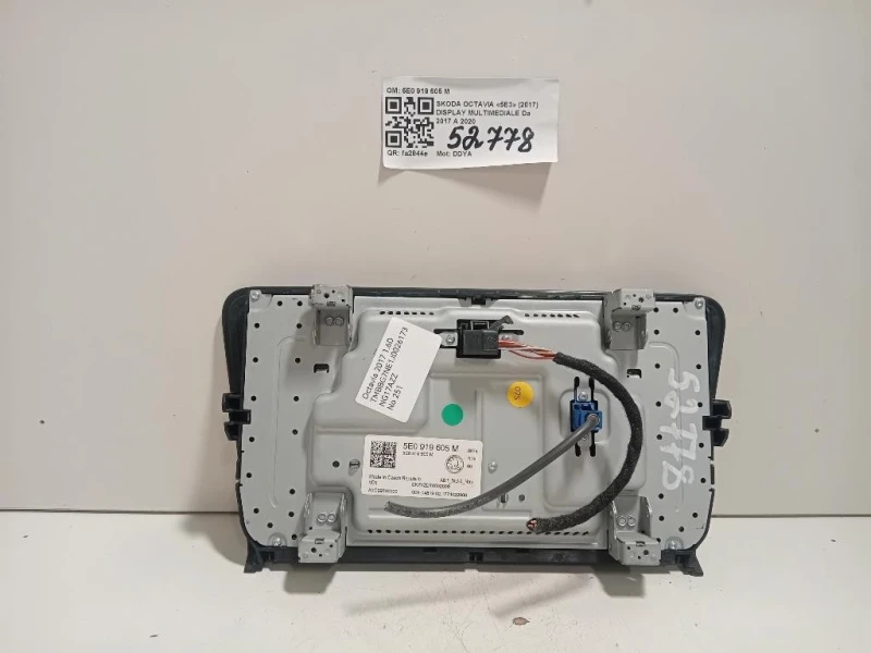 Display Multimediale 5E0 919 605 M Skoda Octavia 5E3 2017