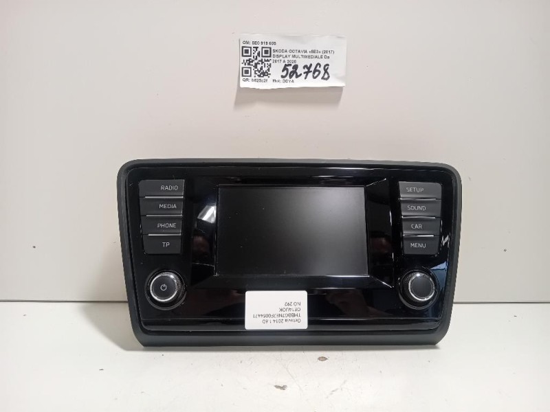 Display Multimediale 5E0 919 605 Skoda Octavia 5E3 2017