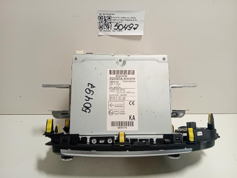 Display Multimediale 86140-0D180 Toyota Yaris IV 2014