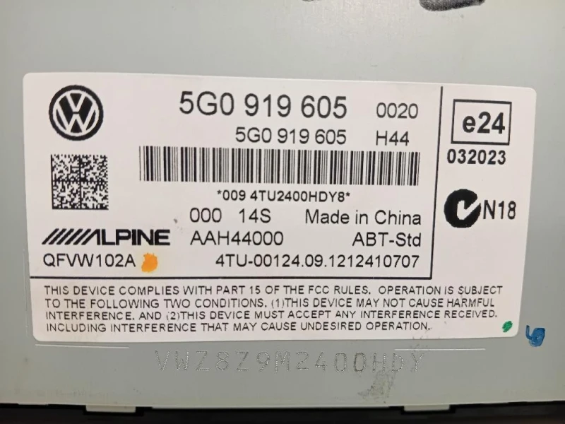 Display Multimediale 5G0919605 Volkswagen GOLF VII 2013