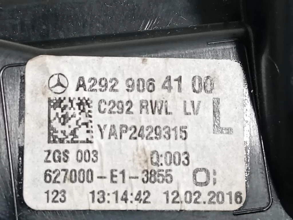 Fanale INT POST SX A2929064100 Mercedes Classe GLE W166 2015