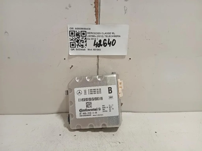 Telecamera A0009050438 Mercedes Classe ML W166 2012