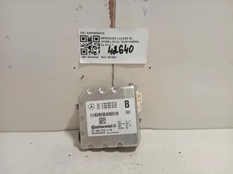 Telecamera A0009050438 Mercedes Classe ML W166 2012