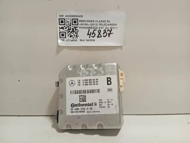 Telecamera Parabrezza ANT A0009050438 TELECAMERA PARABREZZA Mercedes Classe ML W166 2012