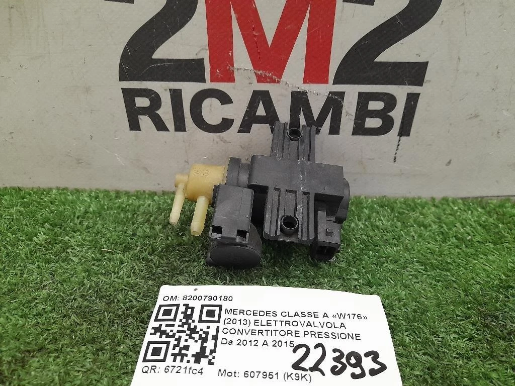 Elettrovalvola Convertitore Pressione 8200790180 Mercedes Classe A W176 2013