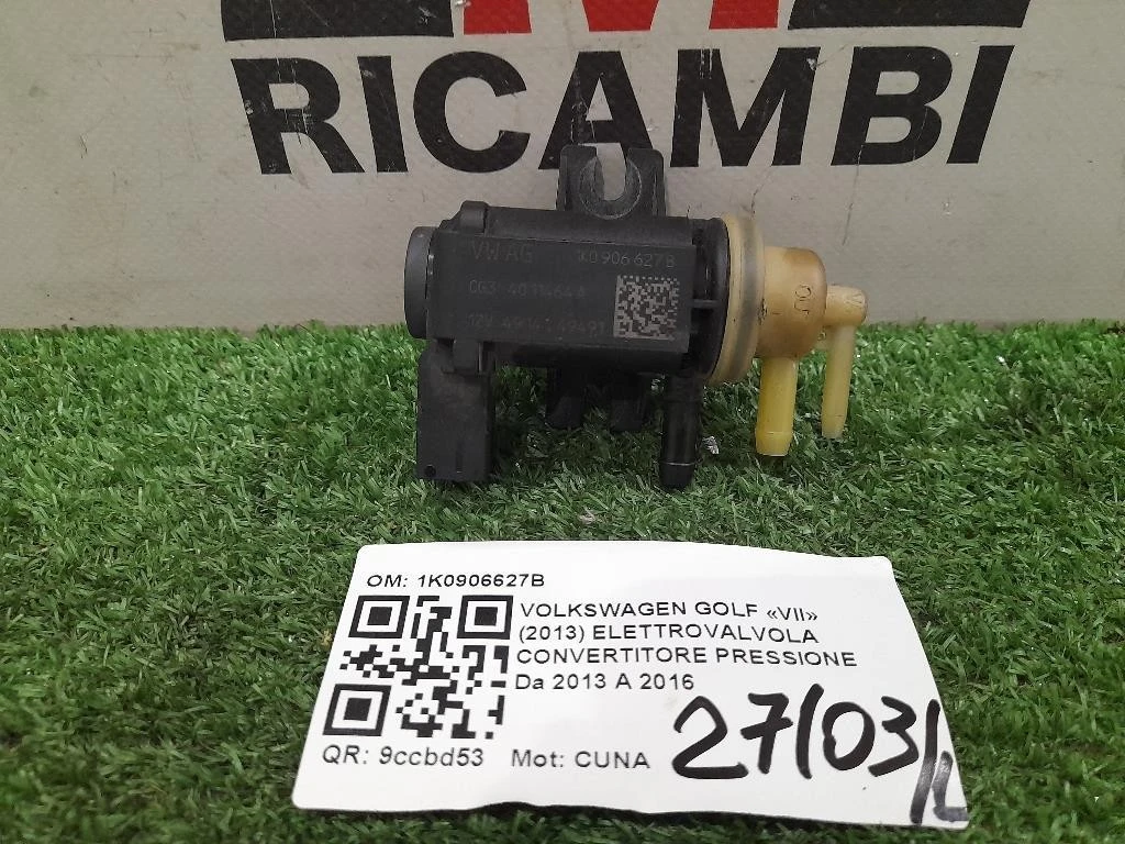 Elettrovalvola Convertitore Pressione 1K0906627B Volkswagen GOLF VII 2013