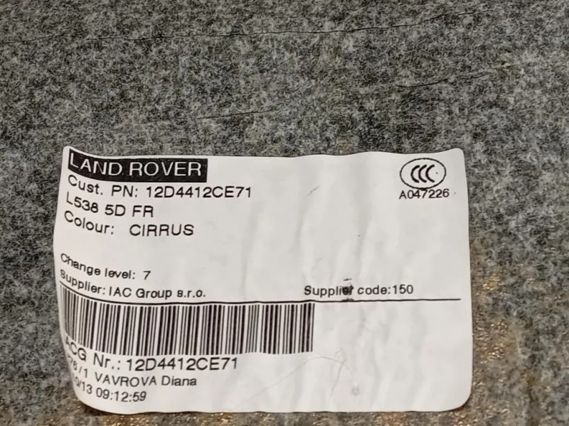 Tetto LR027503 LR039357 BJ3251967CC8NUG Land Rover Range Rover Evoque I 2011