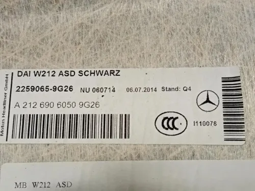 Tetto A2126906050 Mercedes Classe E W212 2009