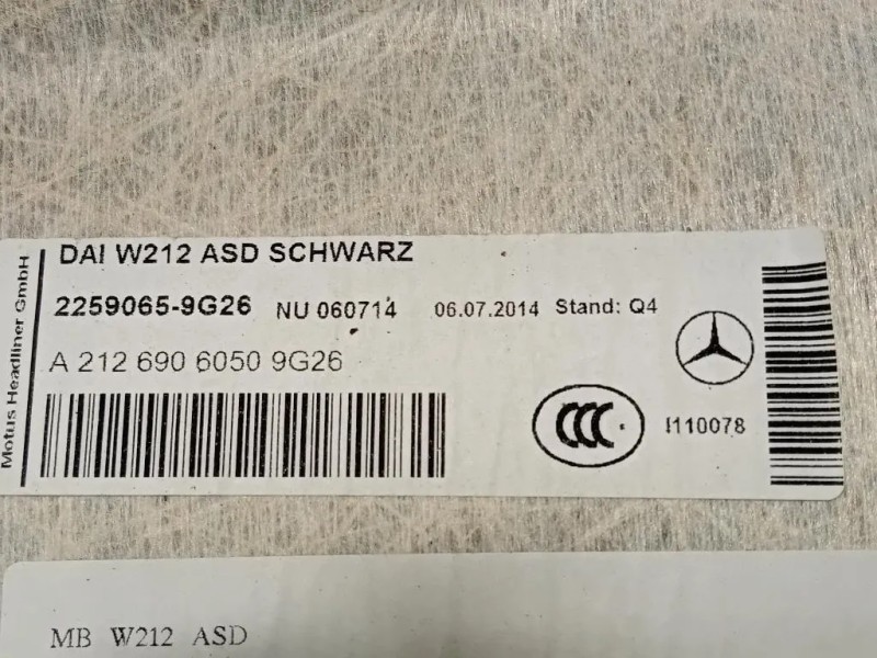 Tetto A2126906050 Mercedes Classe E W212 2009