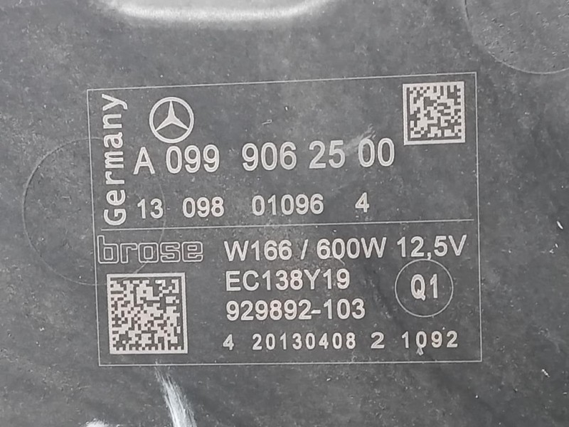 Elettroventola A0999062400 Mercedes Classe ML W166 2012