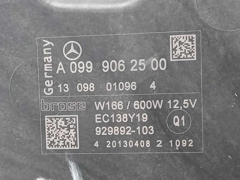 Elettroventola A0999062400 Mercedes Classe ML W166 2012