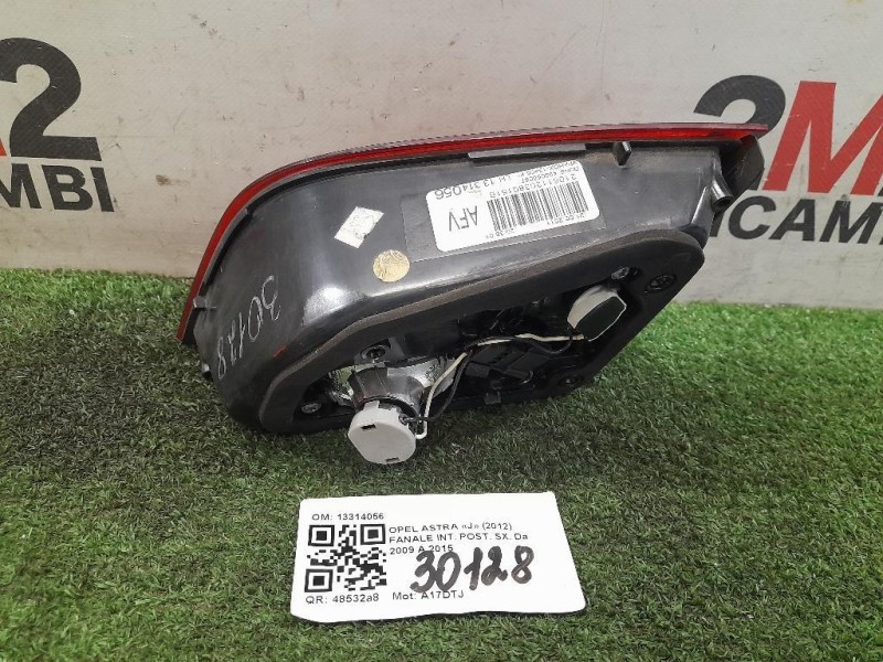 Fanale INT POST SX 13314056 Opel Astra J 2012