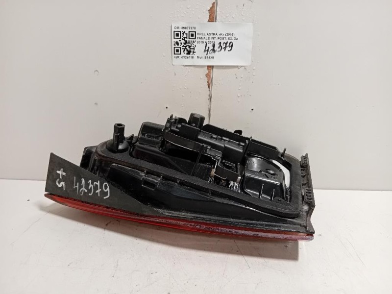 Fanale INT POST SX 39077378 Opel Astra K 2016