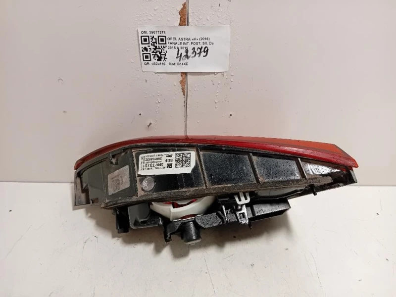 Fanale INT POST SX 39077378 Opel Astra K 2016
